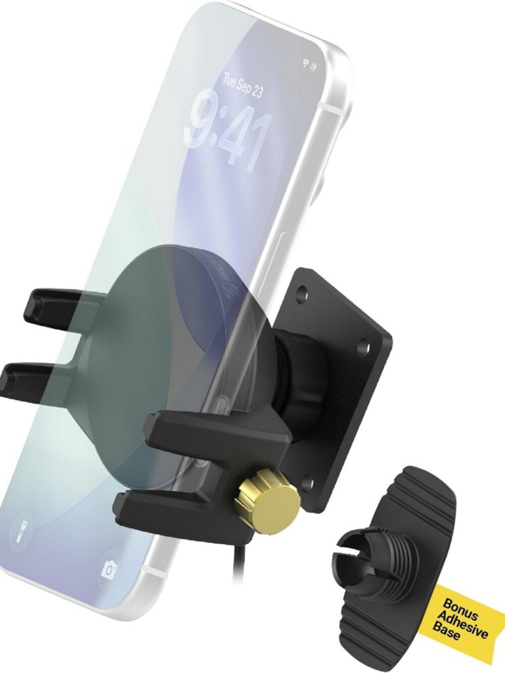 Scosche Qi2 Magnetic Wireless Car Charger 25W, Rugged Phone Holder Mount with